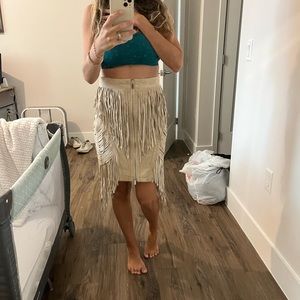 Bebe fringe skirt